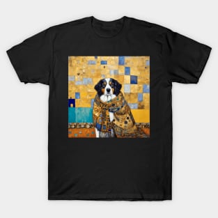 Klimt Dog with Colorful Shawl T-Shirt